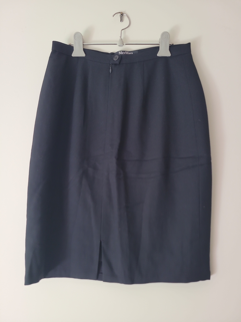MaxMara Cruise Wool Midi Skirt in Black US 10